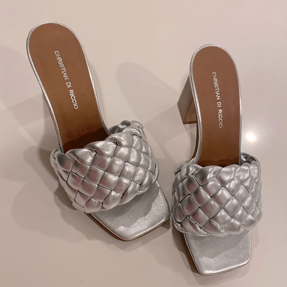 Christian Di Riccio Braided Puffy Slides